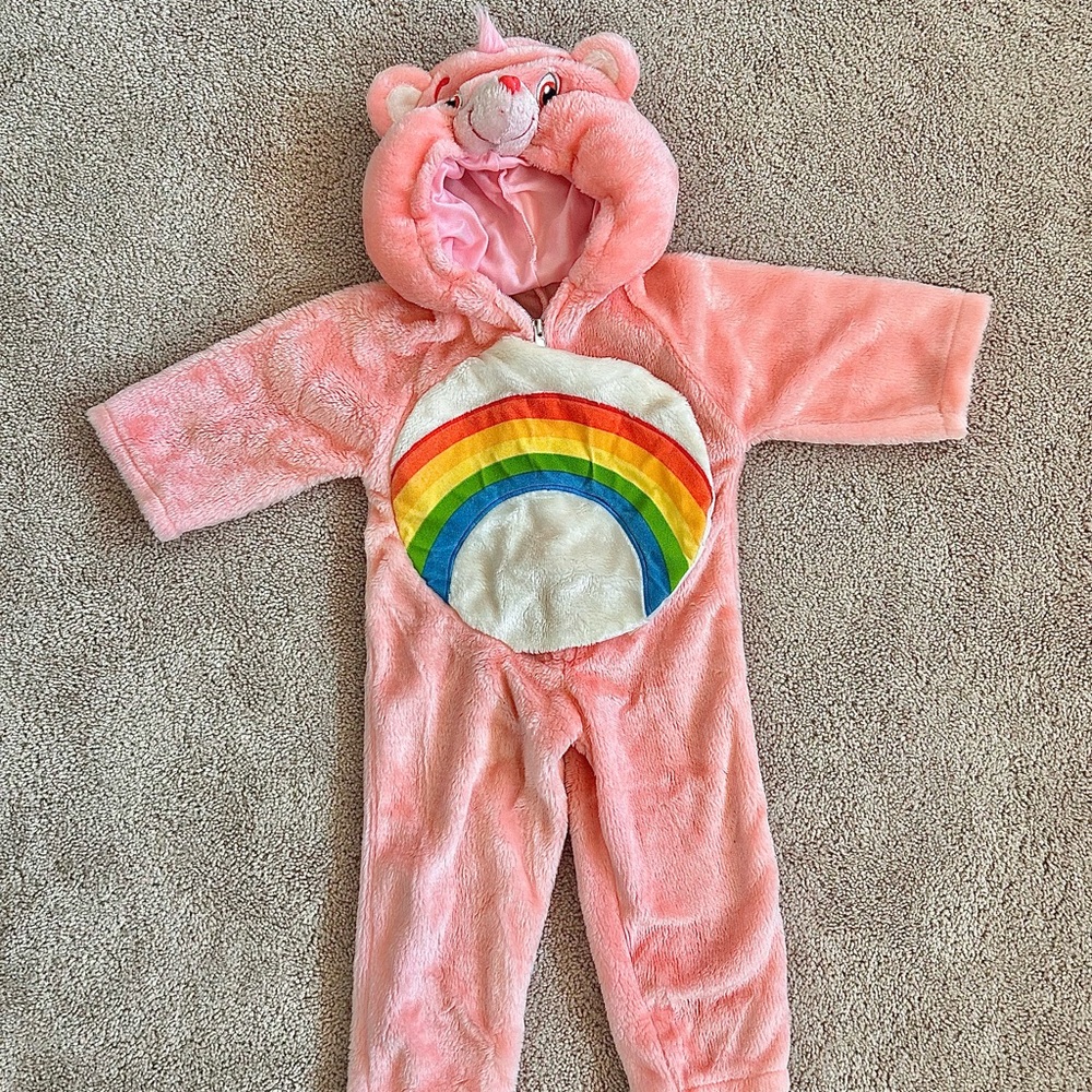 Vintage Care Bears Pink costume baby toddler 1-2 years old